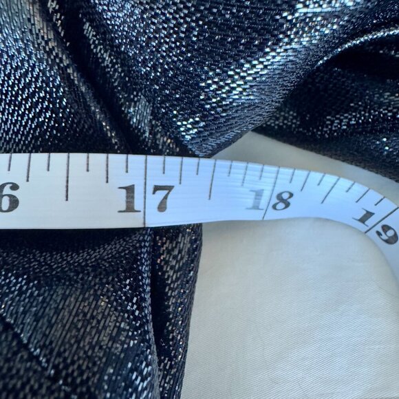 See By Chloe Black Shiny Metallic Short Sleeved Top - Picture 13 of 14